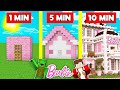 BARBIE HOUSE BUILD BATTLE CHALLENGE In Minecraft - NOOB VS PRO - Maizen Mizen Mazien Parody