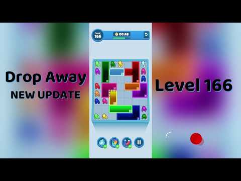 Drop Away Level 166 Walkthrough - NEW UPDATE | Step-by-Step Guide 🧠 | SolutionGuruji