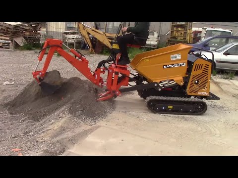 MOTOCARRIOLA CINGOLATA KATOIMER CARRY 107 DUMPER CARRO ALLARGABILE BRACCIO ESCAVATORE Giordano Cairo
