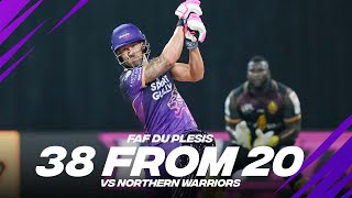 Faf Du Plesis 38 from 20 | Day 12 | Player Highlights
