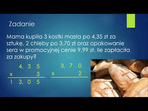 Zadania tekstowe ułamki dziesiętne
