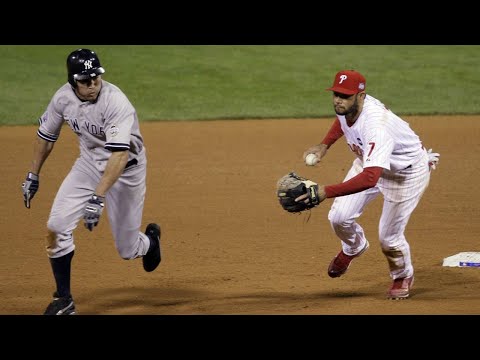 2009 WS Gm 4: Damon singles, then steals two bases
