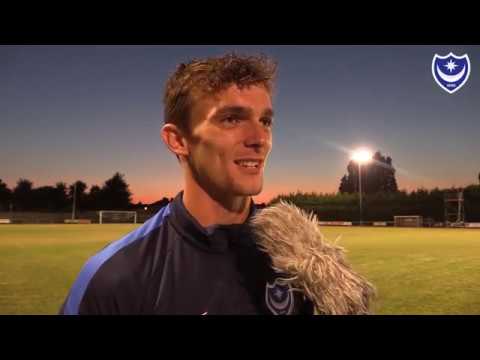 Dan Smith chats after scoring a hat-trick against Moneyfields