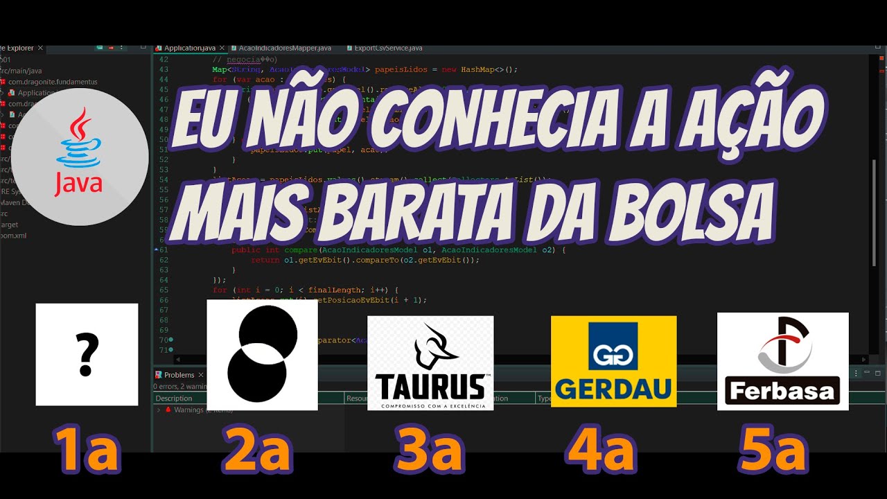 USEI JAVA PARA DESCOBRIR QUAL É A AÇÃO MAIS BARATA DA BOLSA (e o resultado me surpreendeu)
