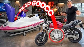 KRAUNAM 600CC MOTORĄ į VANDENS MOTOCIKLĄ