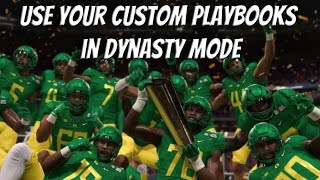 How to Use Your Custom Playbook in Dynasty - CFB 25