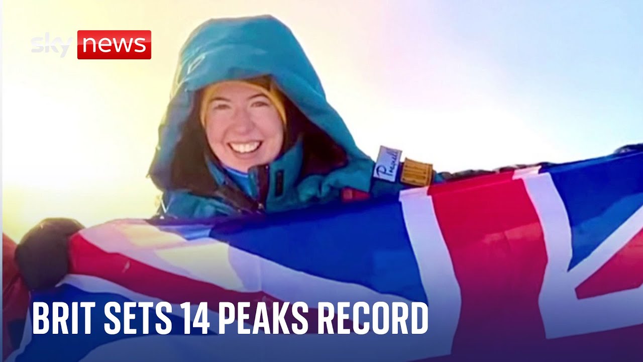 'A dream since I was eight': British mountaineer becomes youngest woman to climb 14 peaks