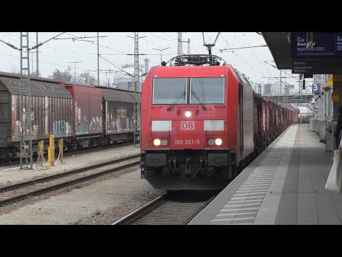 Freight Train passing Station