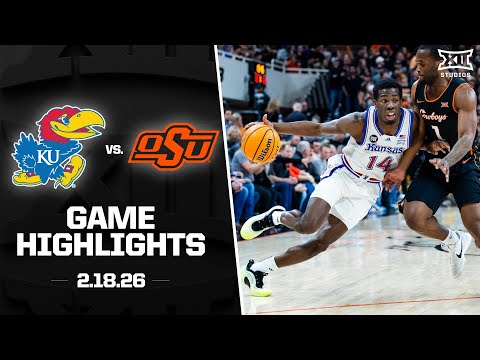 #8 Kansas vs. Oklahoma State Game Highlights | 2025-26 Big 12 Men’s Basketball