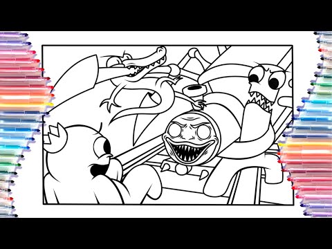 RAINBOW FRIENDS VS CHOO CHOO CHARLES Coloring Page / Cartoon - On&On (feat. Daniel Levi)