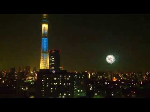 [Timelapse] fireworks of Sumida, with Tokyo SKYTREE 2014