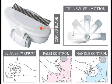 Pet Life ® 'Gyrater' Travel Swivel Curved Pet Grooming Pin Comb