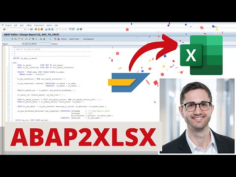 ABAP2XLSX - SAP Data to Excel within ABAP