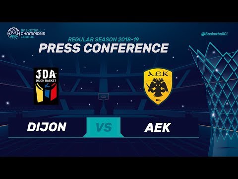 JDA Dijon v AEK - Press Conference - Basketball Champions League