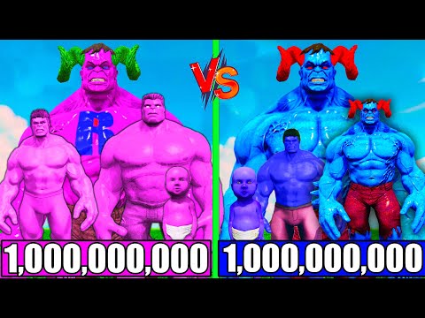 $1 PINK HULK FAMILY Vs $1,000,000,000 BLUE HULK FAMILY In GTA 5!