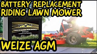 Zero Turn Mower Tractor New Weize AGM Battery Replacement In