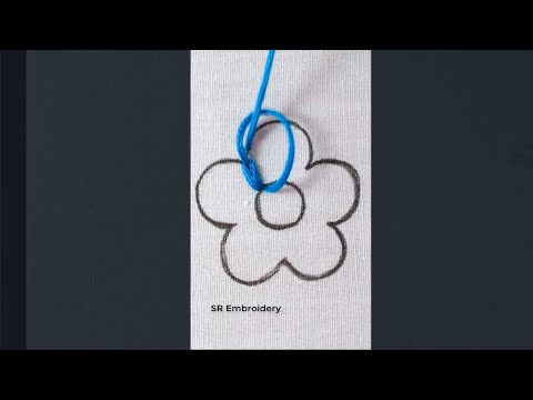 ❤️basic stitch !!! very easy blanket stitch flower embroidery tutorial❤️ #shorts