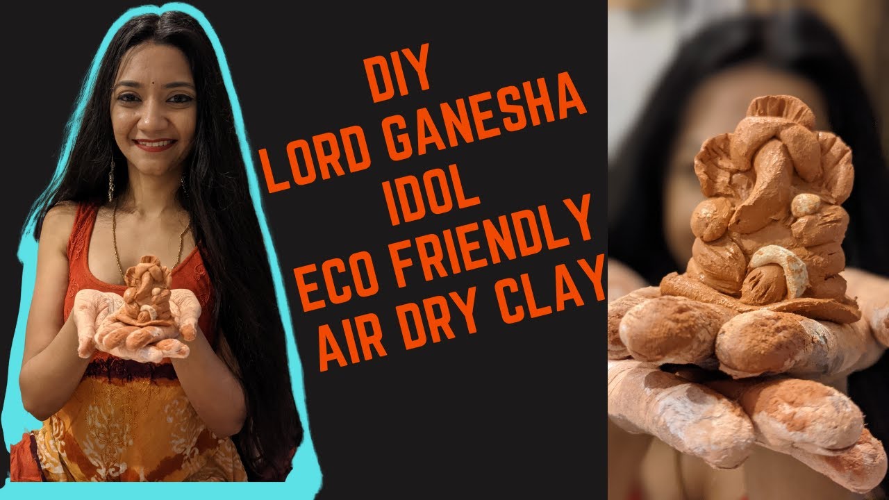 DIY Air Dry Clay Ganesha || Clay and Pottery | Meditative Clay Modelling | Eco-Friendly Ganesha Idol