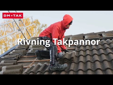 Takskolan. Rivning del 2 - Rivning takpannor