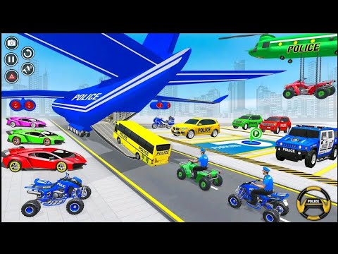 police atv transport truck | us police car transport game simulator | never stop jk