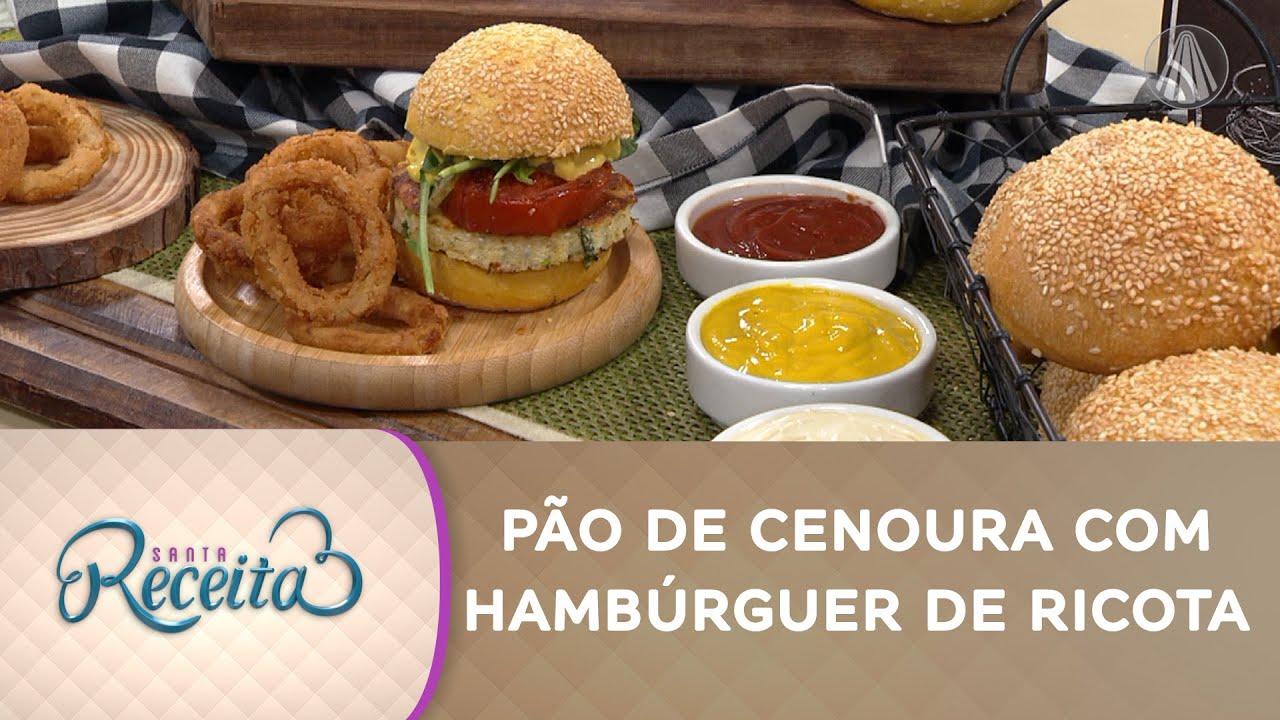 Minicurso de Hambúrgueres: pão de cenoura com hambúrguer de ricota [aula 2]