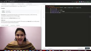 YouTube video 'Product of Array Except Self - LeetCode 238 Python'