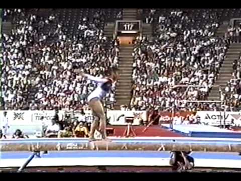 3rd Team ROM Vanda Hadarean BB - 1991 World Gymnastics Championships 9.937