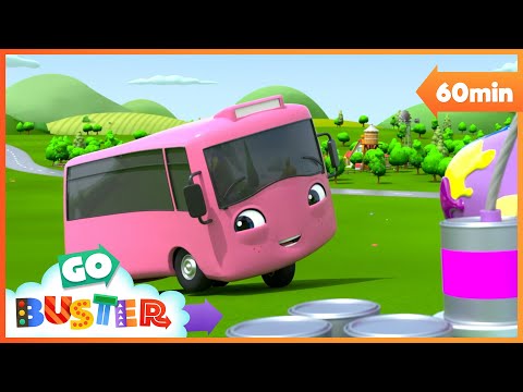 🎨 Learn Colours! Colouring With the Paint Cannon | Go Learn With Buster | Videos for Kids