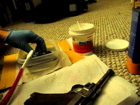 1938 Luger Restoration Project - Grip Cleaning
