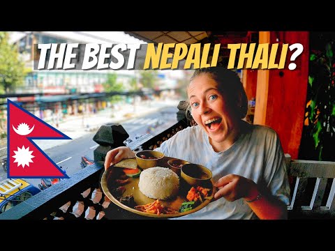 First Time Trying NEPALI THALI in Pokhara 🇳🇵 | Best Nepal Food Dalbhat