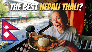 First Time Trying NEPALI THALI in Pokhara 🇳🇵 | Best Nepal Food Dalbhat