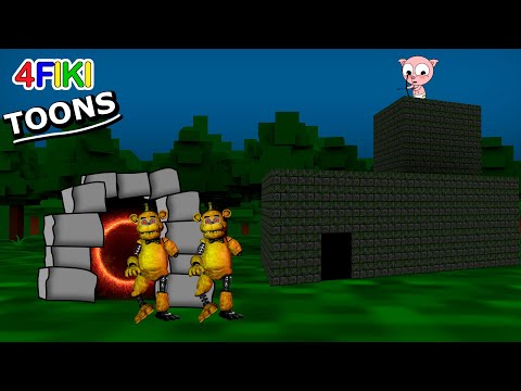 Aenh Base VS Apocalipsis de Golden Freddy FNAF - Minecraft 4Fiki Toons Animation