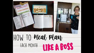 ORGANIZE: How to Monthly Meal Plan - digital & paper planner options! Takes only about 5 minutes!