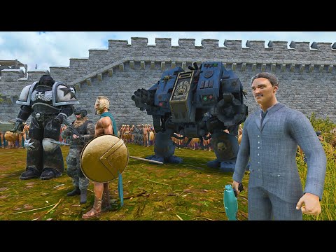 4,000,000 URUK & PREDATOR ARE ATTACKING THE TESLA'S FORTRESS - WARHAMMER 40K - UEBS 2