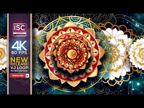 4K 60 FPS MANDALA LUXURY ANIMATION -  VJ LOOP