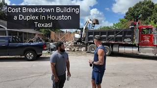 New Build cost breakdown in Houston Texas! Building a duplex in 90 days start to finish!
