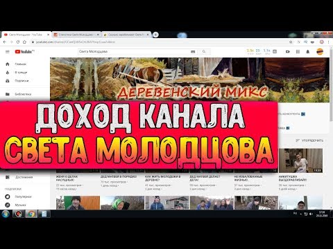 Доход канала СВЕТА МОЛОДЦОВА