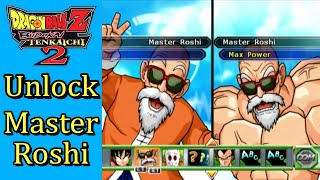 How to Unlock Master Roshi - Dragonball Z Budokai Tenkaichi 2