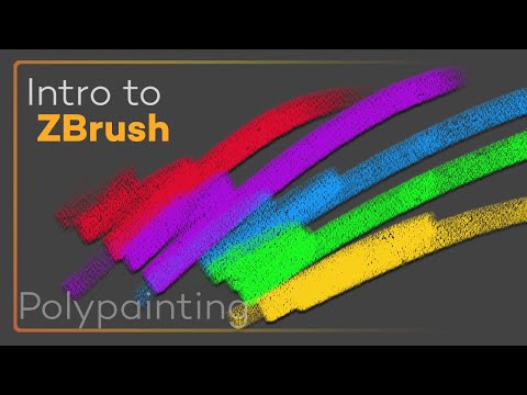 Intro to ZBrush 018 - Polypainting and Material Painting, apply mats and color to your model!