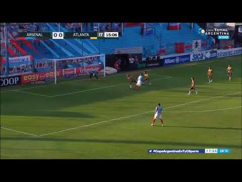 Gol de Cerica - Arsenal Sarandi 1 Atlanta 0 - Copa Argentina 2019 (32vos de Final)