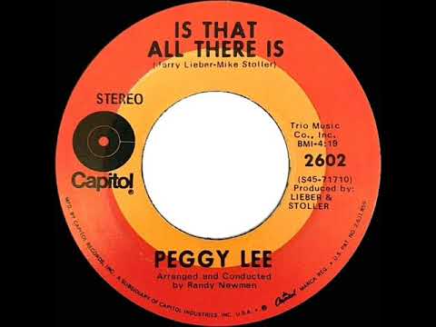 1969 HITS ARCHIVE: Is That All There Is - Peggy Lee (stereo 45--#1 A/C)