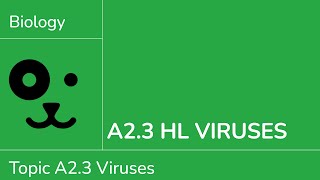 A2.3 HL Viruses [IB Biology HL]