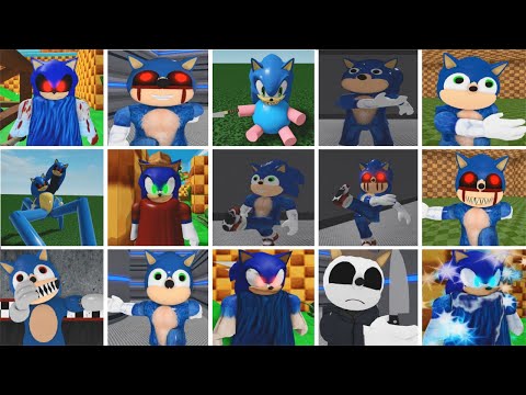 NEW ALL SONIC + SONIC EXE V2 JUMPSCARE! Roblox Piggy FANGAME