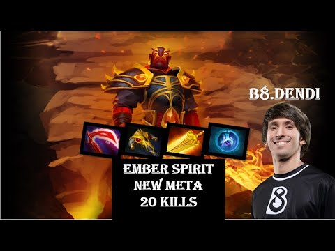 B8.Dendi (Ember Spirit) Pro NEW META In Ranked Match | 20 Kills Carry