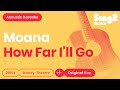 How Far I'll Go Karaoke | Auli'i Cravalho (Karaoke Acoustic)