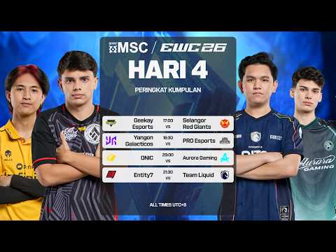 [SIARAN LANGSUNG] | MSC DI Peringkat Kumpulan EWC Hari Ke-4 |
