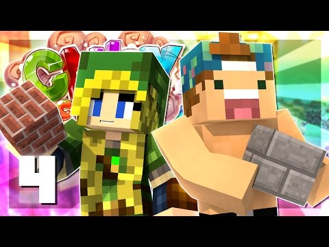 Joey Graceffa Games  - BUILDING OUR HOUSES WITH YOU GUYS!! | EP 4 | CandyCraft Minecraft Server