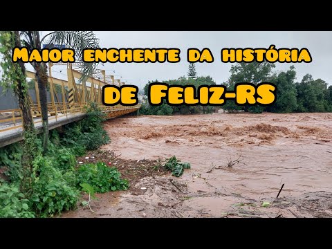 Situação caótica do Rio Caí na Feliz-RS