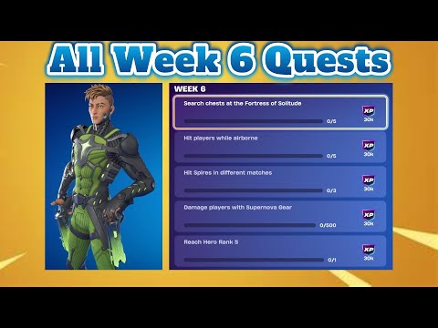 How to Complete Week 6 Weekly Quests - ALL Stages! #fortnite