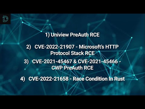 SSD's CVE of the Month - Uniview RCE, HTTP Protocol Stack RCE, CWP CVEs, and Race Condition in Rust